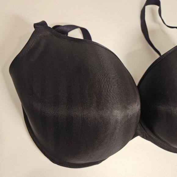 Cleo Bra plus size 38H Black Foam Cups Underwire supportive Smooth Feminine Sexy - Picture 7 of 10